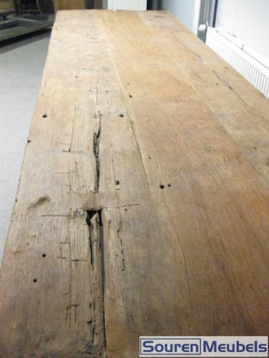 Teak tafel oud hout 400x100cm (12)